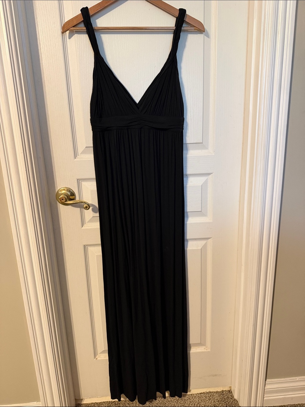 The Limited Black Sleeveless V-Neck Maxi Dress
